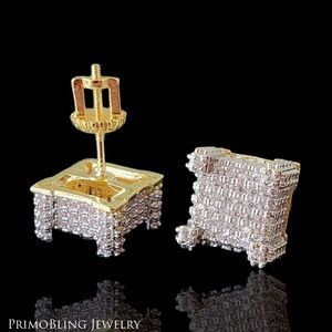 Large Screwback Cube Earrings 